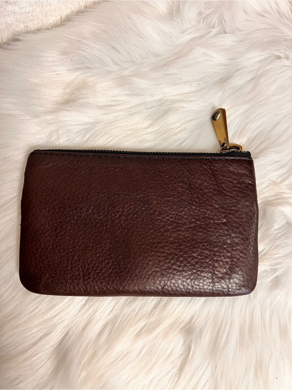 Fossil Brown Leather Zip Wallet - Picture 2 of 5